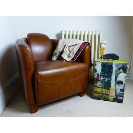 Red Baron Leather Club Chair Vintage Furniture Smithers of Stamford £1,080.00 