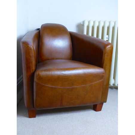 Red Baron Leather Club Chair Vintage Furniture Smithers of Stamford £1,080.00 