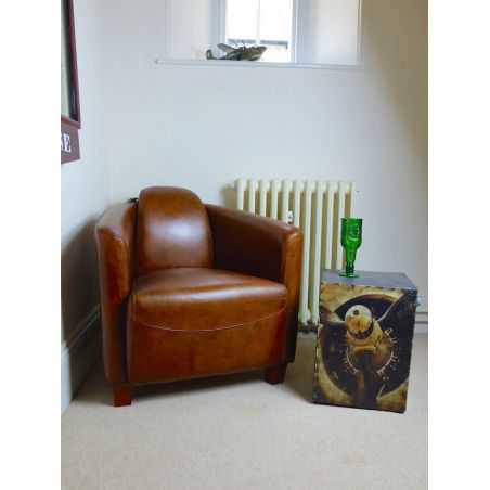 Red Baron Leather Club Chair Vintage Furniture Smithers of Stamford £1,080.00 