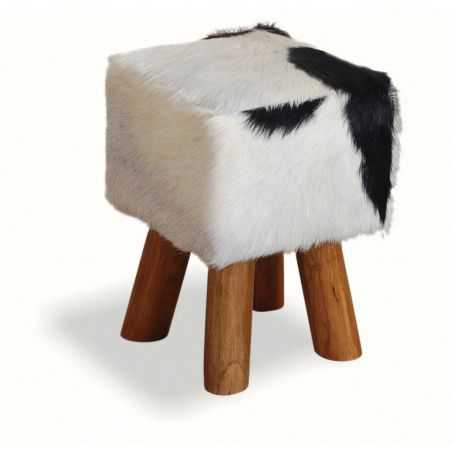 Goat Skin Fur Stool Footstools Smithers of Stamford £130.00 