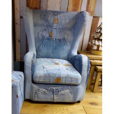 Denim Armchair Upcycled Furniture Smithers of Stamford £3,375.00 