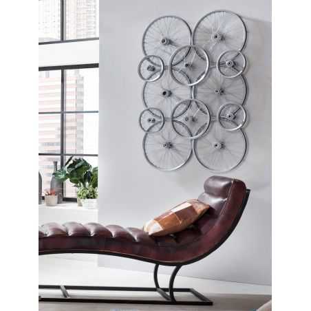 Bike Wheel Recycled Wall Art Retro Gifts Smithers of Stamford £618.