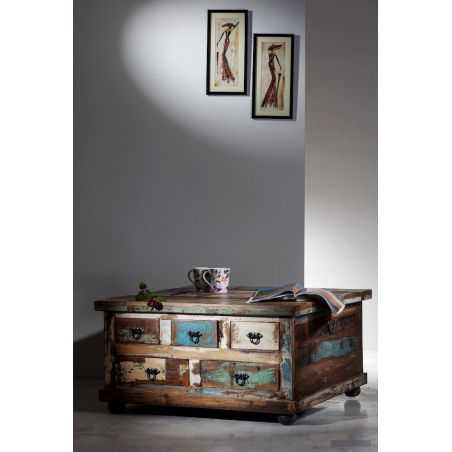 River Boat Reclaimed Wood Storage Coffee Table Reclaimed Wood Furniture Smithers of Stamford £700.00 