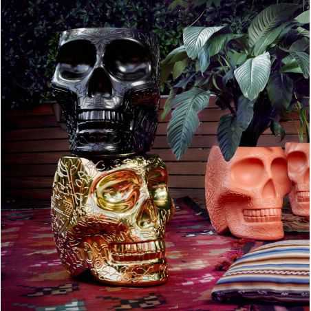 Qeeboo Mexico Skull Head Side Table Side Tables & Coffee Tables  £278.00 