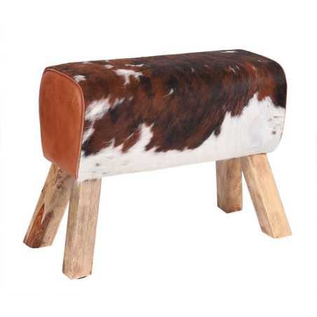 Cowhide And Leather Pommel Bench Vintage Furniture Smithers of Stamford £225.00 