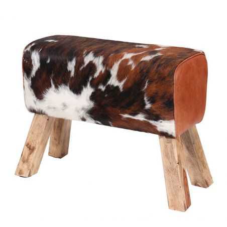 Cowhide And Leather Pommel Bench Vintage Furniture Smithers of Stamford £225.00 