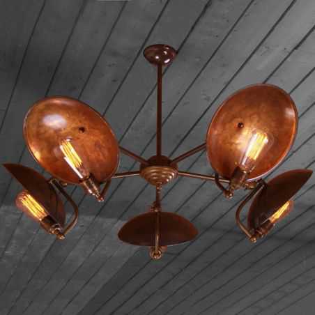 Bugsy Industrial Chandelier Lighting Smithers of Stamford £590.