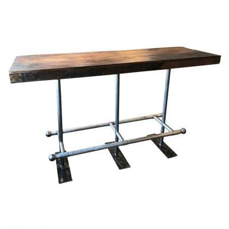 Reclaimed Wood Industrial Bar Dining Table Industrial Furniture Smithers of Stamford £1,350.00 