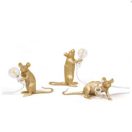 Gold Mouse Lamp Seletti Seletti £82.