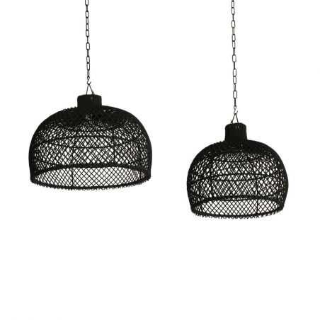 Black Rattan Pendant Ceiling Light Lighting Smithers of Stamford £187.00 