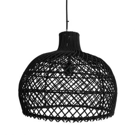 Black Rattan Pendant Ceiling Light Lighting Smithers of Stamford £187.00 