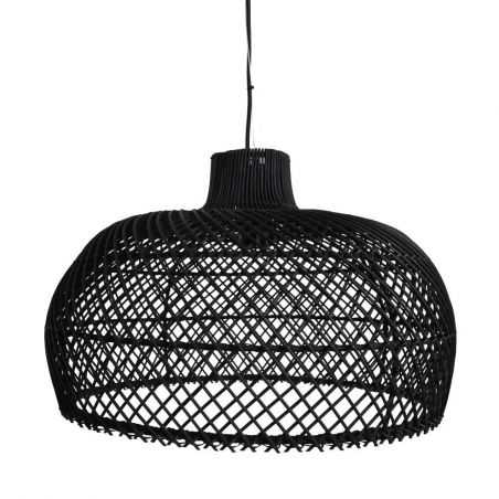 Black Rattan Pendant Ceiling Light Lighting Smithers of Stamford £187.00 